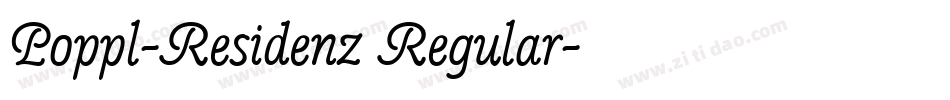 Poppl-Residenz Regular字体转换